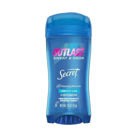 Secret, Outlast Antiperspirant - Deodorant Clear Gel Completely Clean, 2.6 Oz
