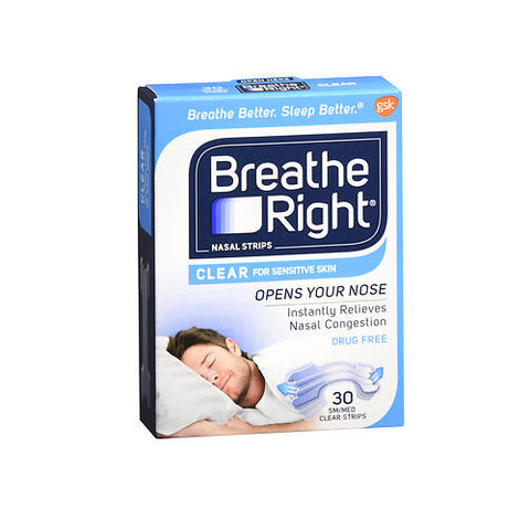 The Honest Company, Breathe Right Nasal Strips Clear Sensitive Skin, 30 Each