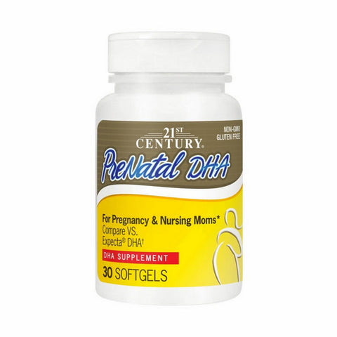21st Century, 21st Century PreNatal DHA Softgels, 30 Caps