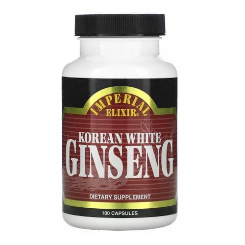 Imperial Elixir / Ginseng Company, Korean White Ginseng, 100 Caps