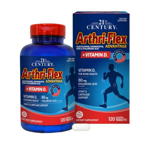 21st Century, Arthri-Flex Advantage + Vitamin D3 Supplement Tablets, 120 Tabs