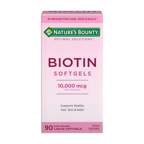 Nature's Bounty, Biotin, 10000 mcg, 90 Caps