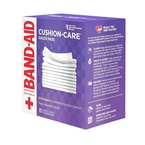 Band-Aid, Gauze Pads Small, 10 Each