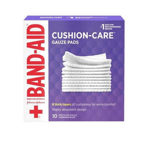 Band-Aid, Gauze Pads Medium, 10 Each