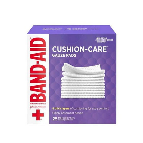 Band-Aid, Gauze Pads Medium, 25 Each
