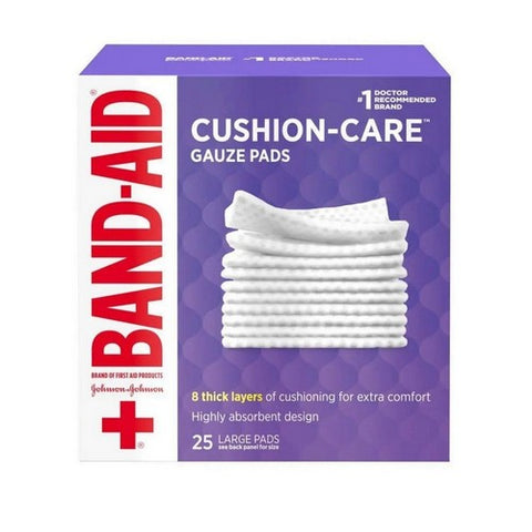 Band-Aid, Gauze Pads Large, 25 Each