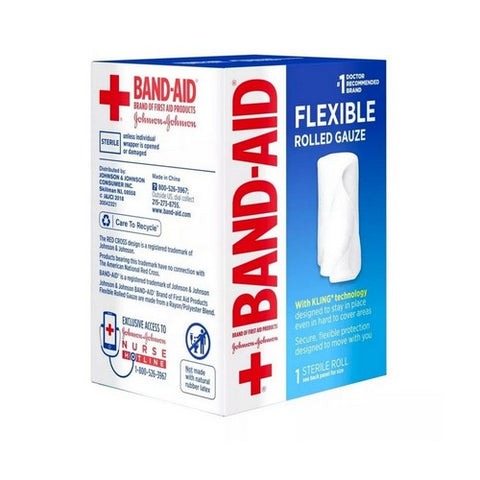 Band-Aid, Rolled Gauze Small, 1 Each