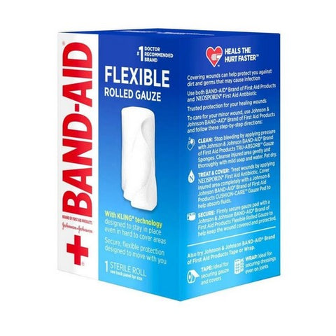 Band-Aid, Rolled Gauze Small, 1 Each
