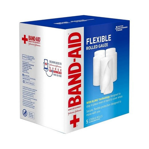 Band-Aid, Rolled Gauze Medium, 5 Each