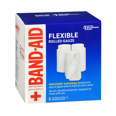 Band-Aid, Rolled Gauze Medium, 5 Each