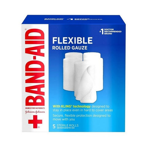 Band-Aid, Rolled Gauze Medium, 5 Each