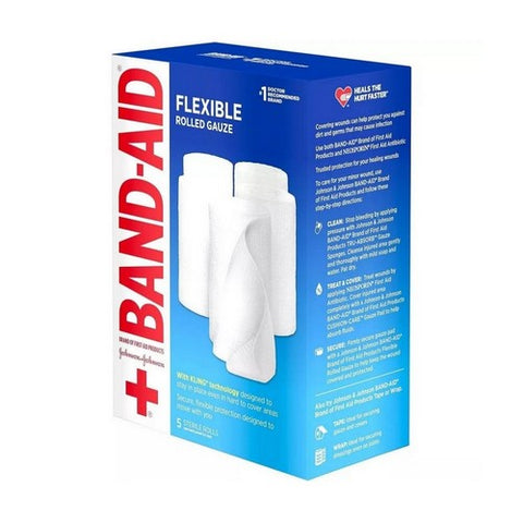 Band-Aid, Rolled Gauze Large, 5 Each