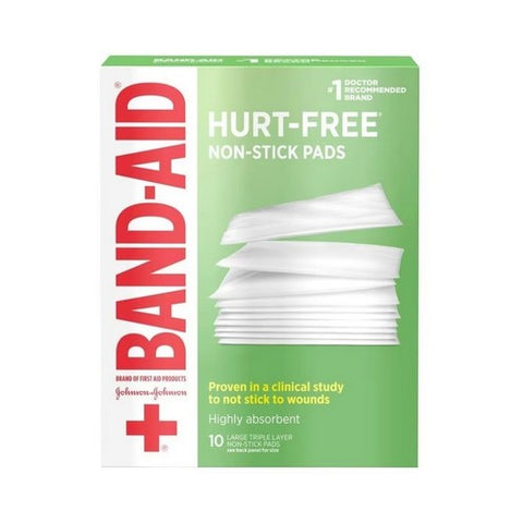 Band-Aid, Non-Stick Pads Large 3 inch x 4 inch, 10 Each