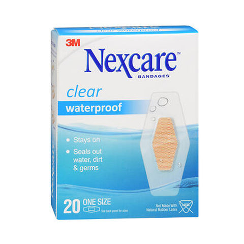 Nexcare, Waterproof Clear Bandages One Size, 20 Each
