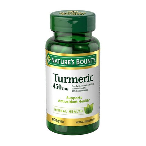 Nature's Bounty, Nature's Bounty Turmeric Capsules, 450 mg, 60 Caps