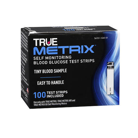True Metrix, Self Monitoring Blood Glucose Test Strips, 100 Count