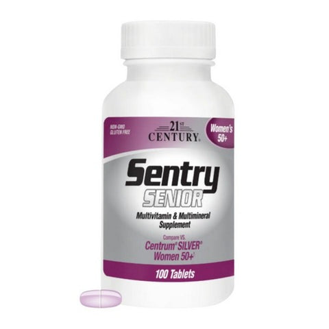 21st Century, Sentry Senior Multivitamin & Multimineral Supplement Women's 50+, 100 Tabs