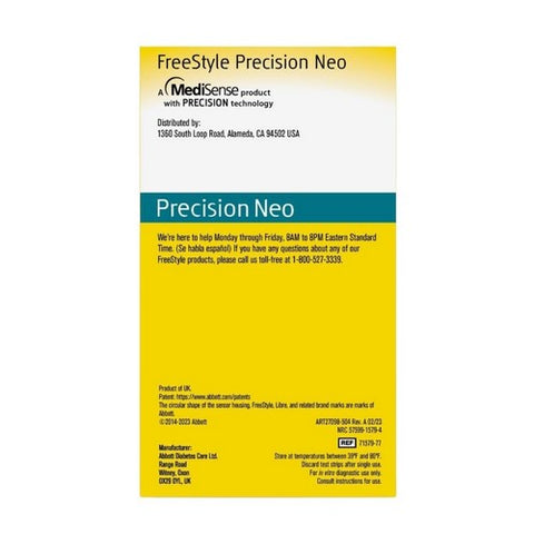 Freestyle, Precision Neo Blood Glucose Test Strips, 50 Each