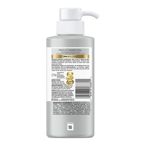 Pantene, Prov Blends Charcoal Renewing Cream Rinse Conditioner, 10.1 Each