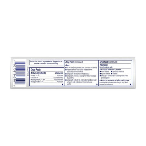 Preparation H, Hemorrhoidal Cream Rapid Relief, 1 Oz
