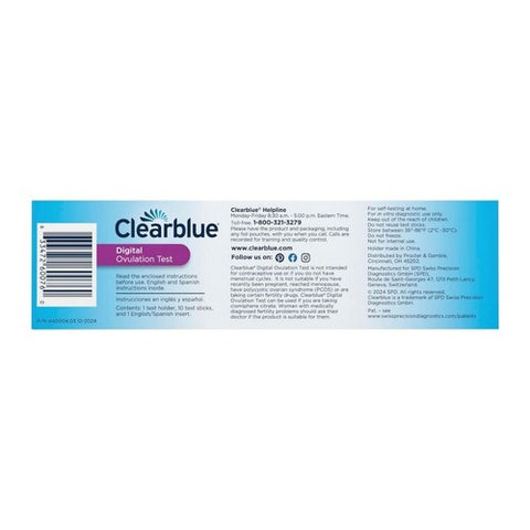 Clearblue Easy, Clearblue Digital Ovulation Tests, 10 Each