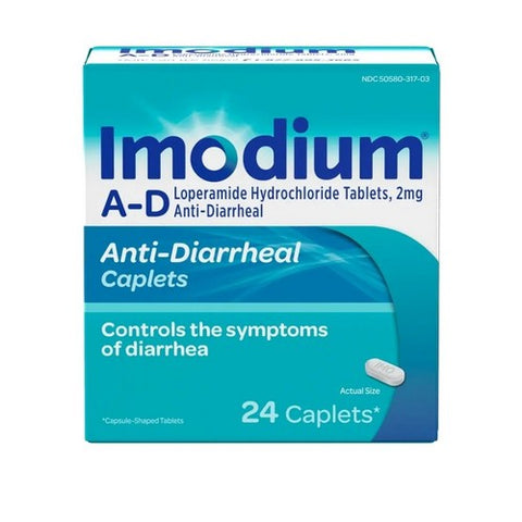 Imodium, A-D Anti-Diarrheal Caplets, 24 Tabs