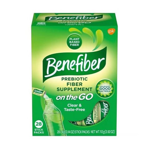 Benefiber, Fiber Supplement On the Go! Stick Packs, 28 Each