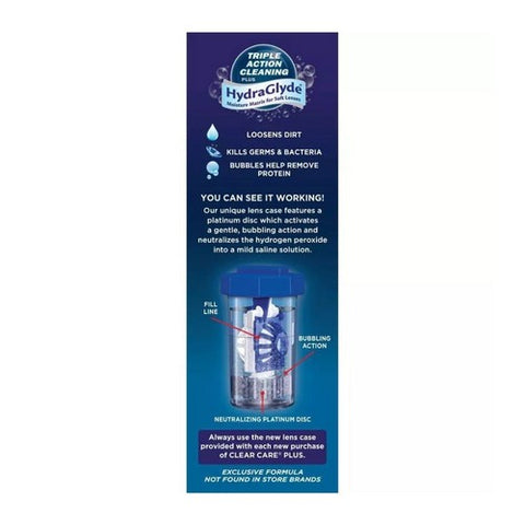 Clear Care, Plus with HydraGlyde Cleaning & Disinfecting Solution, 12 Oz