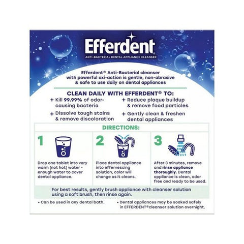 Efferdent, Plus Mint Anti-Bacterial, 44 Tabs