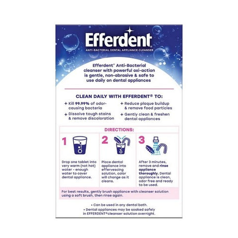 Efferdent, Anti-Bacterial Denture, 44 Tabs