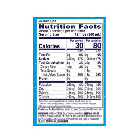 Pedialyte, Advanced Care Electrolyte Solution Blue Raspberry, 33.8 Oz
