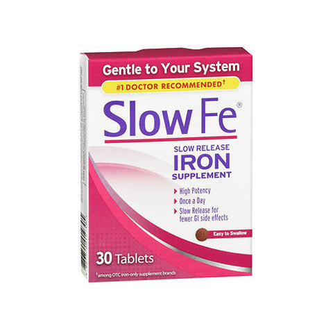 Slow Fe, Slow Release Iron Supplement, 30 Tabs