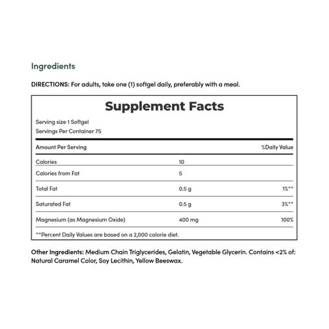 Nature's Bounty, Magnesium Rapid Release Softgels, 400 mg, 75 Softgels