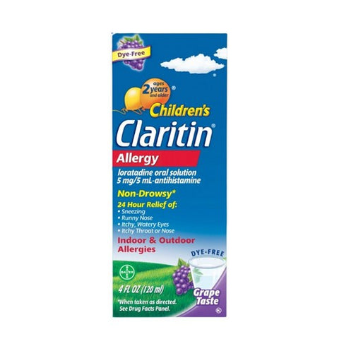 Claritin, Children's Allergy Non-Drowsy Oral Solution Grape, 4 Oz