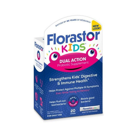 Florastor, Kids Daily Probiotic Supplement Powder Tutti-Frutti Flavor, 20 Each