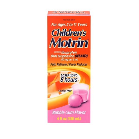 Motrin, Children's Oral Suspension Bubble Gum Flavor, 4 Oz