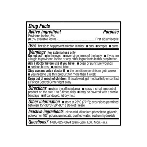 Betadine, First Aid Spray, 3 Oz