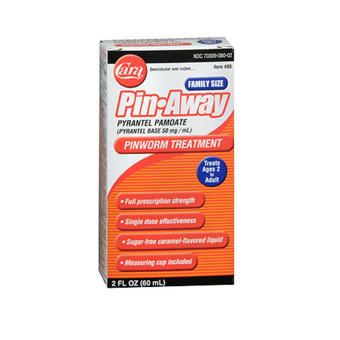 Cara, Pin-Away Pinworm Treatment Liquid Caramel Flavored, 2 Oz