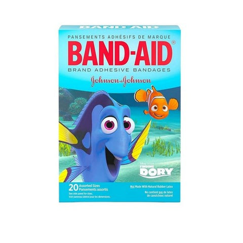 Band-Aid, Brand Adhesive Bandages Finding Dory Assorted Sizes, 20 Each