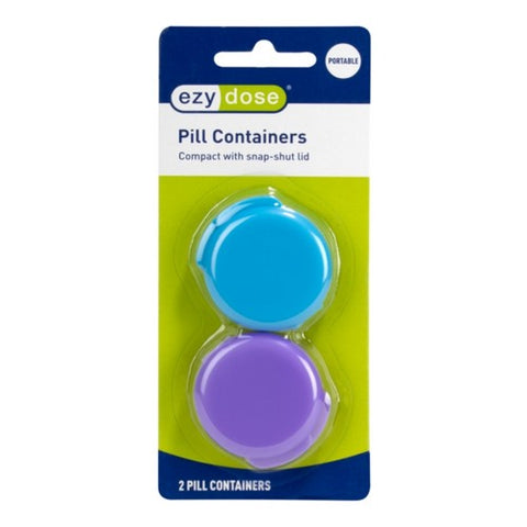 Ezy Dose, Portable Pill Container, 2 Each