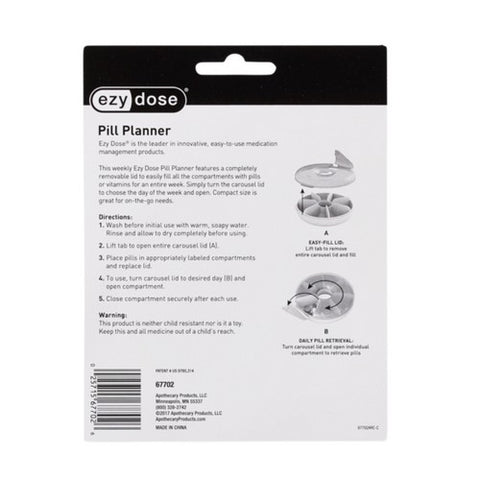 Ezy Dose, Weekly Carousel Pill Organizer, 1 Each