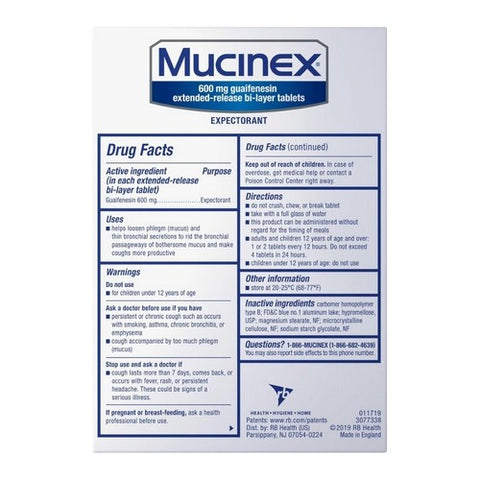 Mucinex, Expectorant Tablets, 68 Tabs