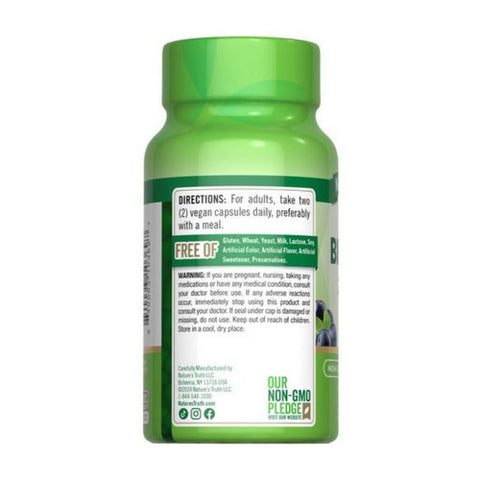 Nature's Truth, Bilberry Quick Release Capsules, 2400 Mg, 100 Caps
