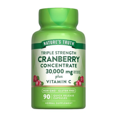 Nature's Truth, Ultra Triple Strength Cranberry Concentrate Plus Vitamin C, 30000 Mg, 90 Caps
