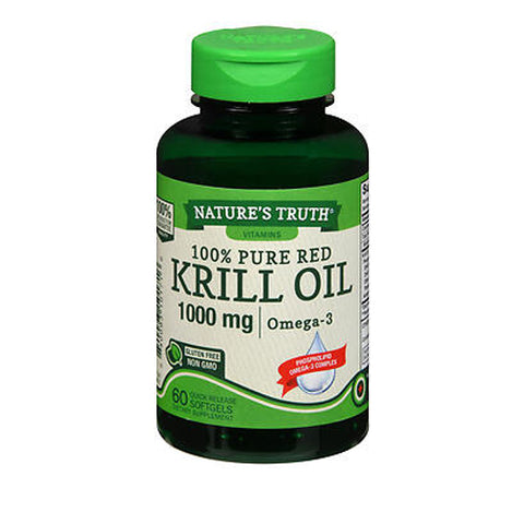 Nature's Truth, 100% Pure Red Krill Oil Omega -3 Quick Release Softgels, 2000  Mg, 60 Caps