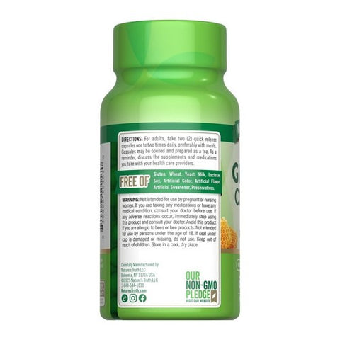 Nature's Truth, Super Ginseng Complex Plus Royal Jelly Quick Release Capsules, 800 Mg, 60 Caps