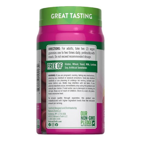 Nature's Truth, Gorgeous Hair - Skin & Nails Gummies Natural Fruit Flavor, 80 Each