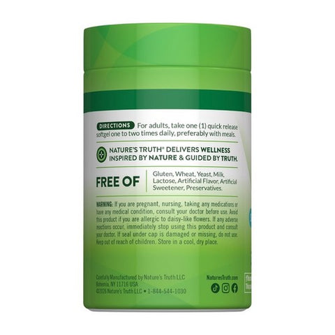 Nature's Truth, Lutein Plus Zeaxanthin & Bilberry Quick Release Softgels, 20 Mg, 39 Caps