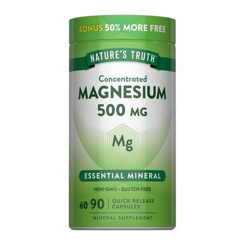 Nature's Truth, Magnesium Oxide Quick Release Capsules, 500 Mg, 90 Caps