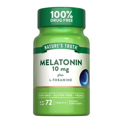 Nature's Truth, Melatonin 10 Mg Plus L-Theanine Tablets, 10 Mg, 72 Tabs